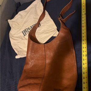 Duluth Trading Co Women's Tan Leather Hobo Bag